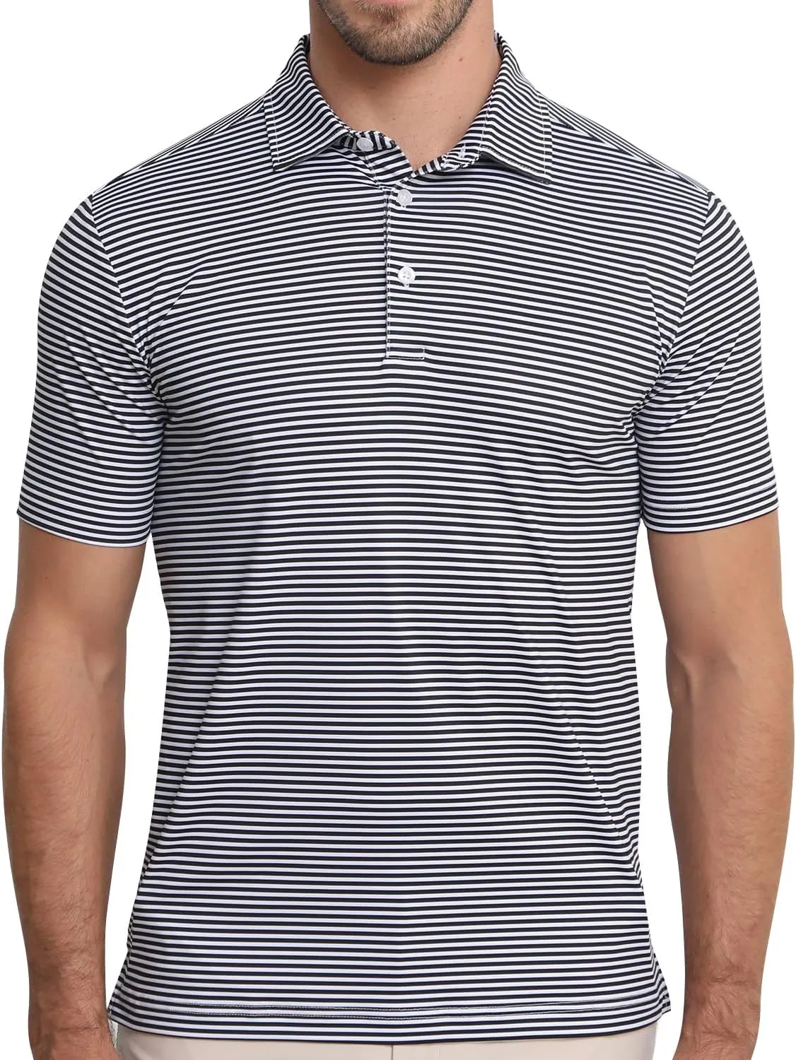 Funky Golf Polo Shirt Mens Performance 4 Way Stretch Quick Dry UPF 50 Polyester Print Short Sleeve Polo Tshirt