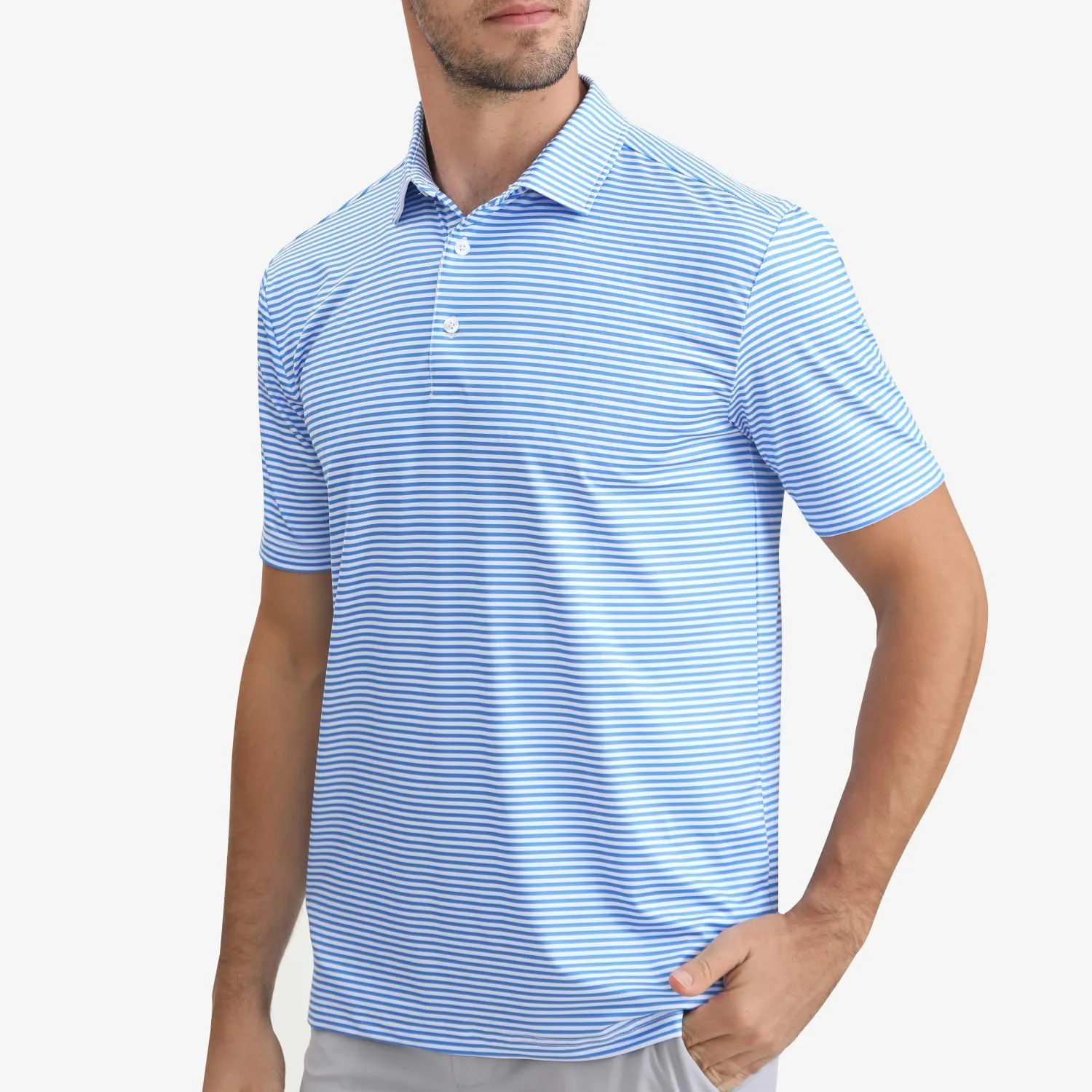Funky Golf Polo Shirt Mens Performance 4 Way Stretch Quick Dry UPF 50 Polyester Print Short Sleeve Polo Tshirt