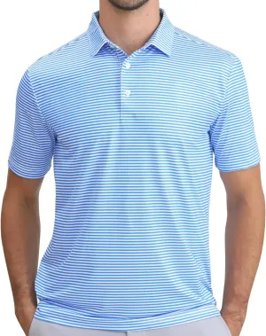 Funky Golf Polo Shirt Mens Performance 4 Way Stretch Quick Dry UPF 50 Polyester Print Short Sleeve Polo Tshirt
