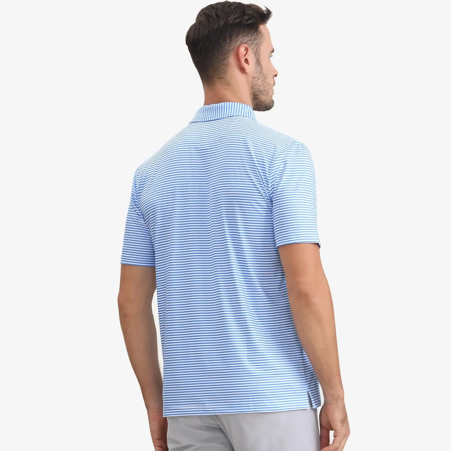 Funky Golf Polo Shirt Mens Performance 4 Way Stretch Quick Dry UPF 50 Polyester Print Short Sleeve Polo Tshirt