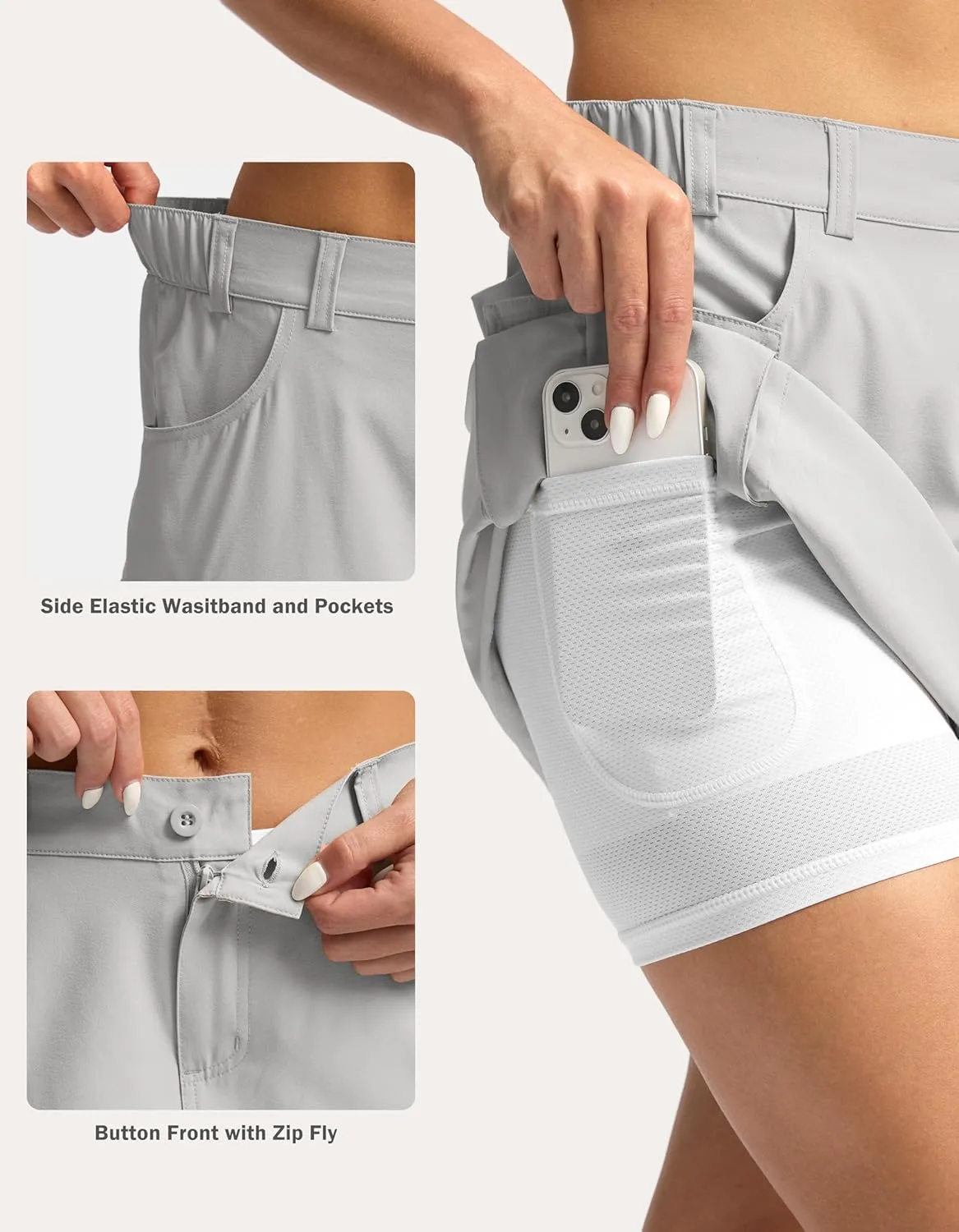 G Gradual Women's Skort 5 Pockets Cargo Skirt Golf Skirts Skorts for Women Casual Summer Hiking