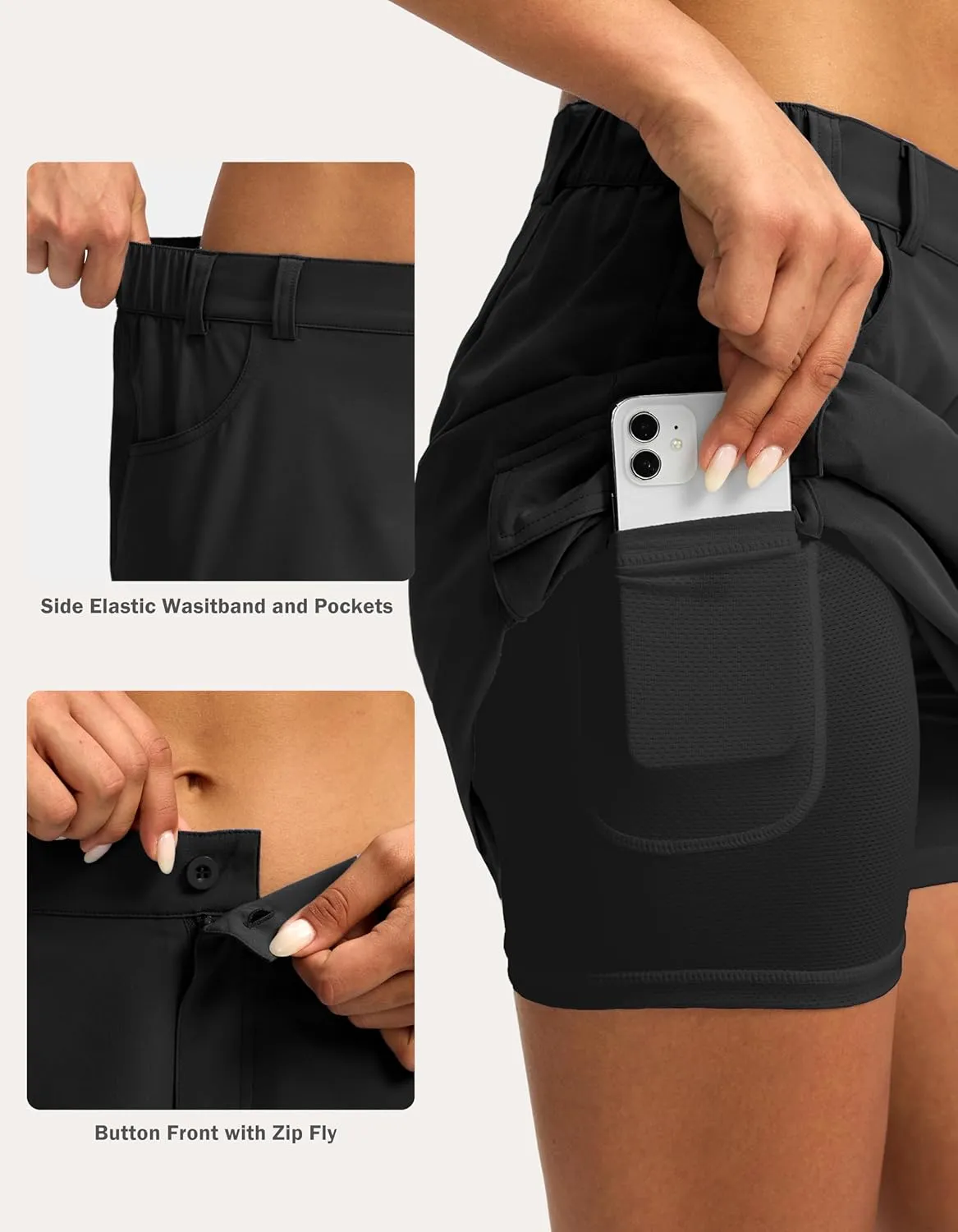 G Gradual Women's Skort 5 Pockets Cargo Skirt Golf Skirts Skorts for Women Casual Summer Hiking