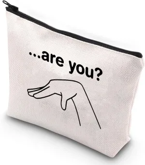 G2TUP Are You Gay Make Up Bag LGBTQ Pride Travel Toiletry Bag Funny Gift For Gays (Are You Makeup Bag)