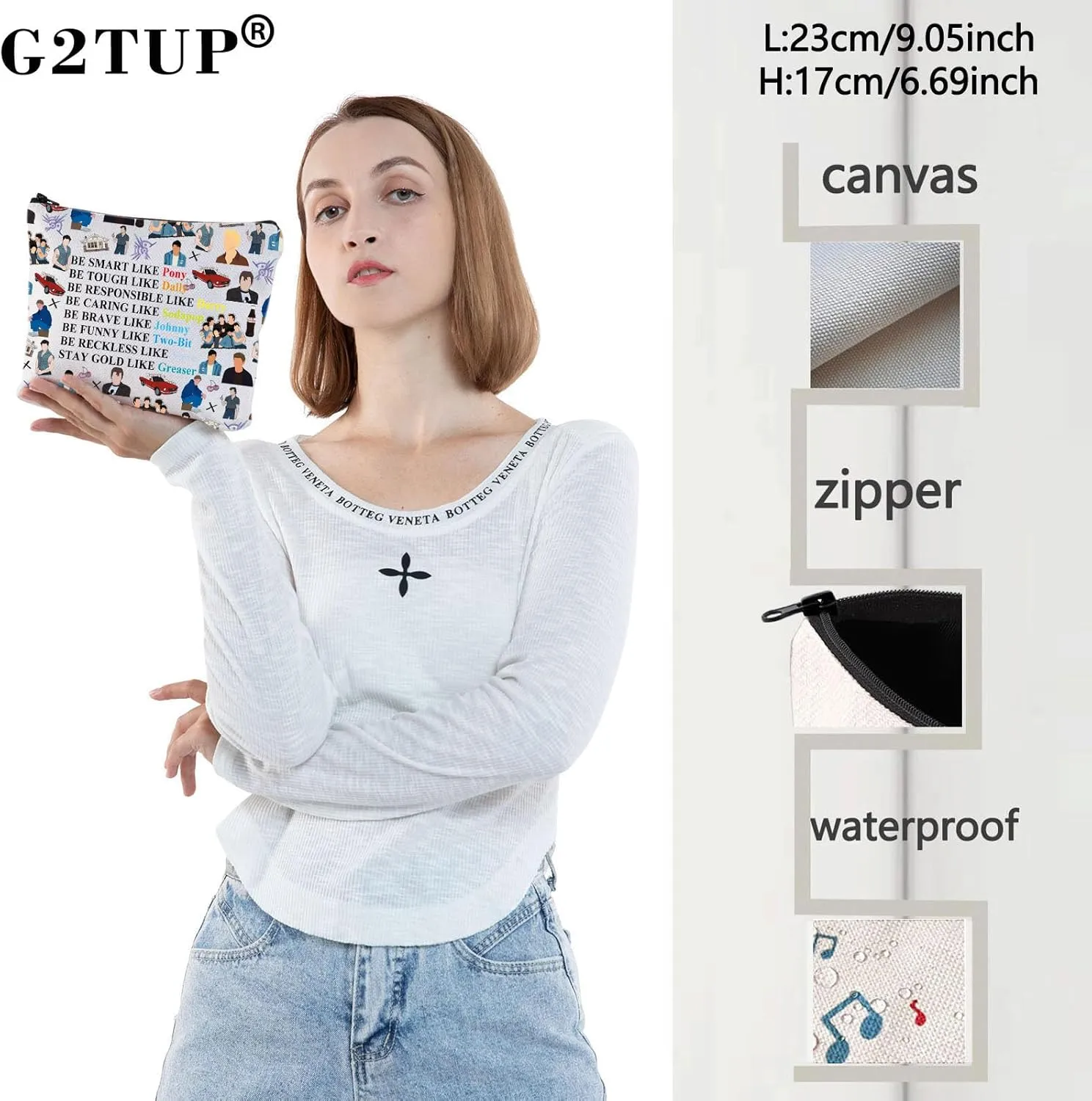 G2TUP Stay Pony Funny Inspired Makeup Bag 80s Movie Toiletry Bag Book Lover Gift (Pony New)