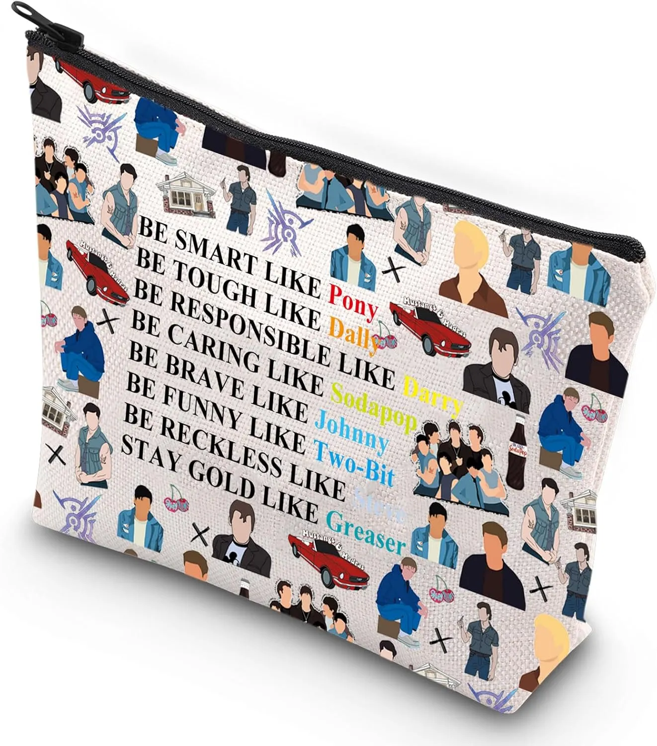 G2TUP Stay Pony Funny Inspired Makeup Bag 80s Movie Toiletry Bag Book Lover Gift (Pony New)