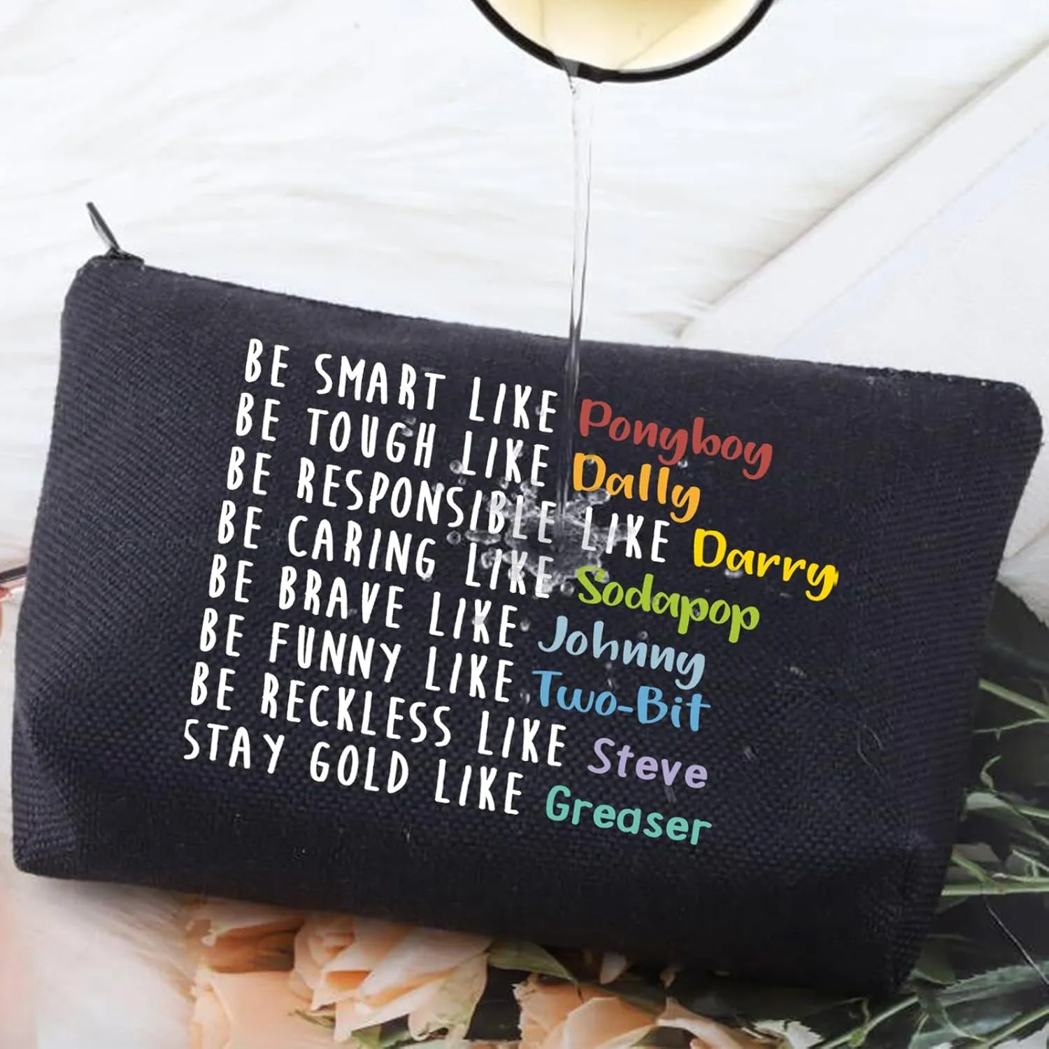 G2TUP Stay Pony Funny Inspired Makeup Bag 80s Movie Toiletry Bag Book Lover Gift(Pony black Makeup Bag)