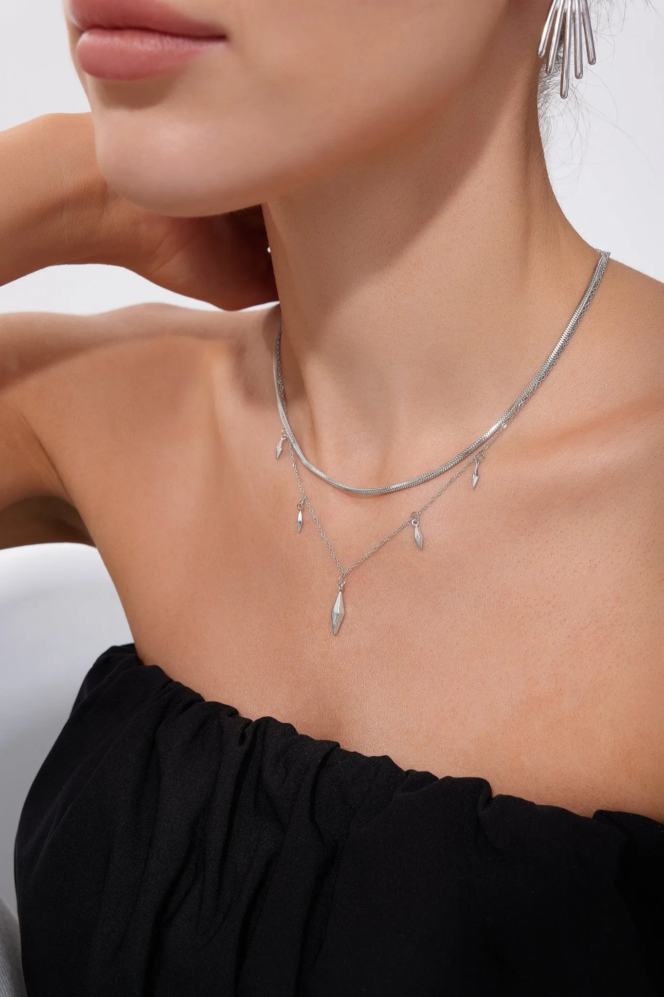 Geometric Drop Necklaces (Greek Inspired Collection)