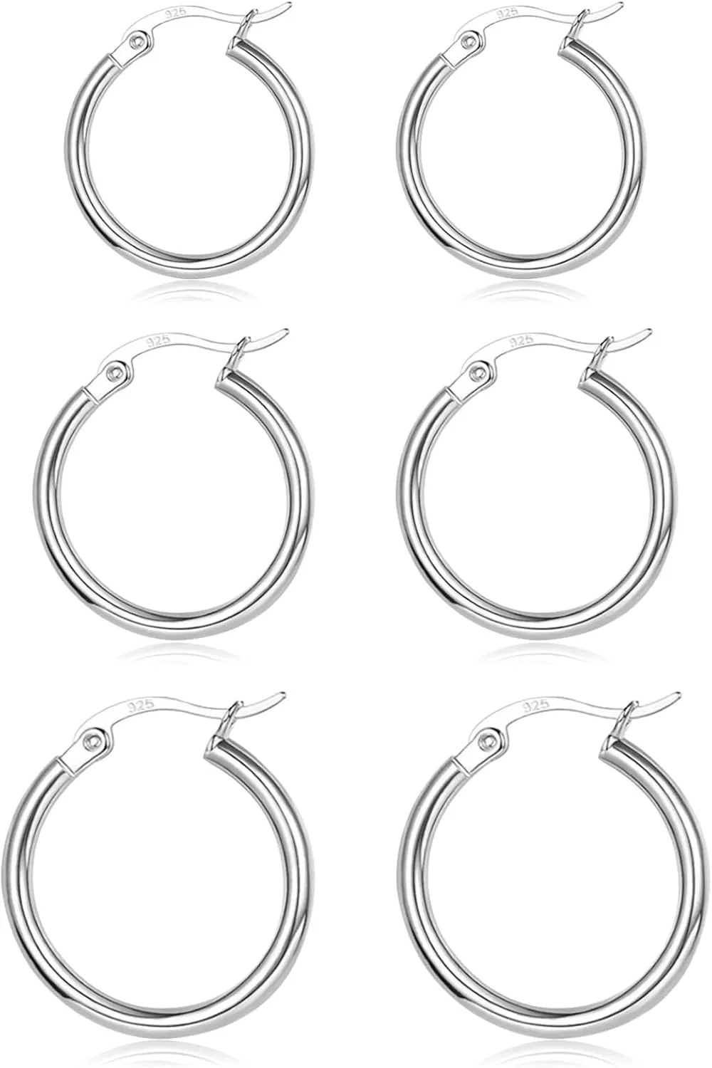 Gold Hoop Earrings Set 14k Real Gold Plated Huggie Earrings Hypoallergenic Chunky Jewelry for Christmas Gift for Women