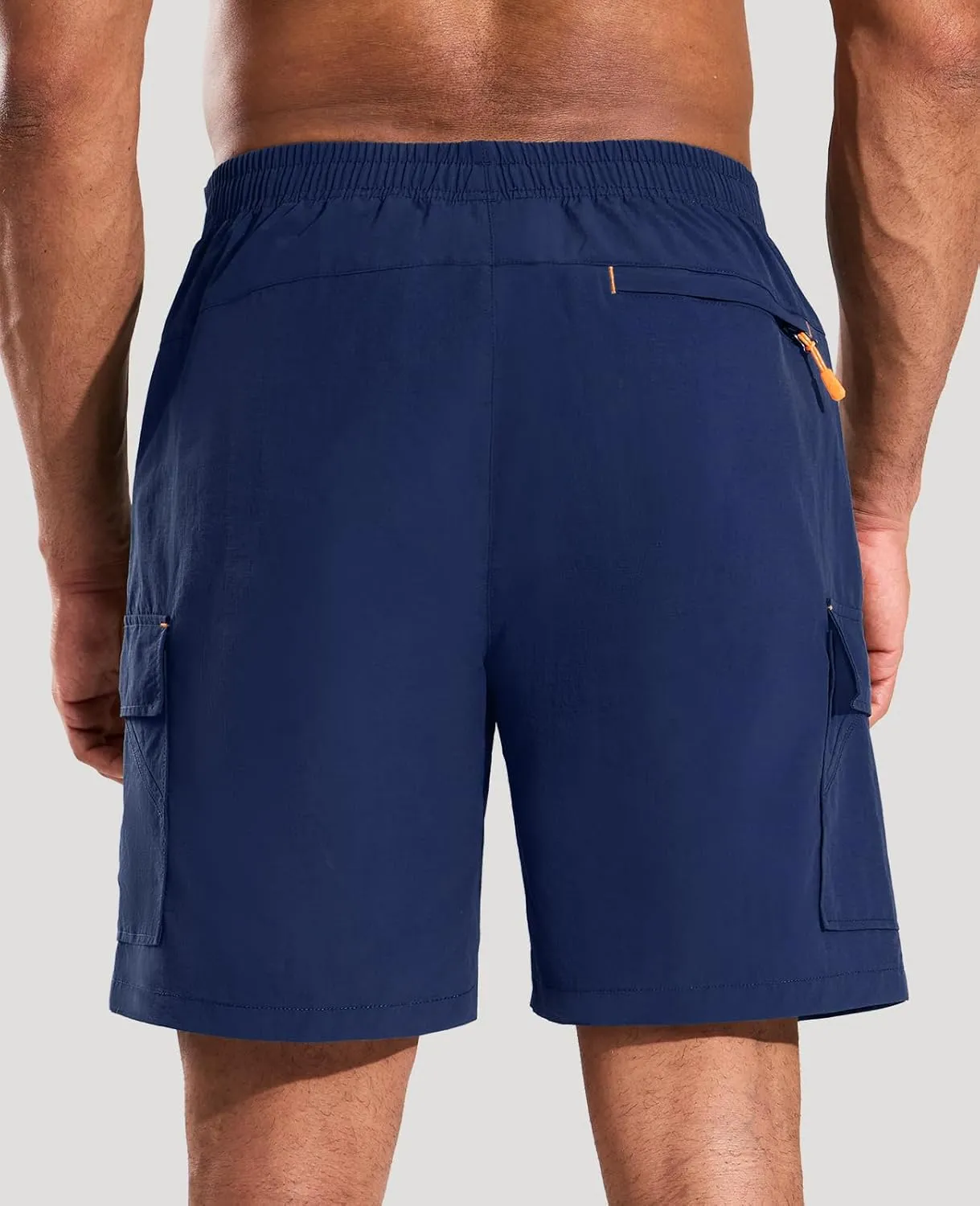 Haimont Men's Hiking Cargo Shorts 7 Inch with Zipper Pockets Quick Dry Lightweight Outdoor Camping Travel, Water Resistant