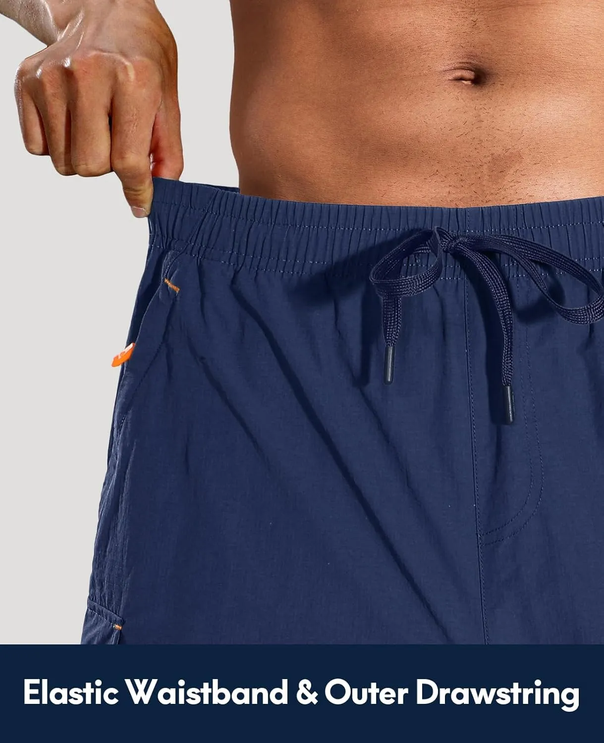 Haimont Men's Hiking Cargo Shorts 7 Inch with Zipper Pockets Quick Dry Lightweight Outdoor Camping Travel, Water Resistant