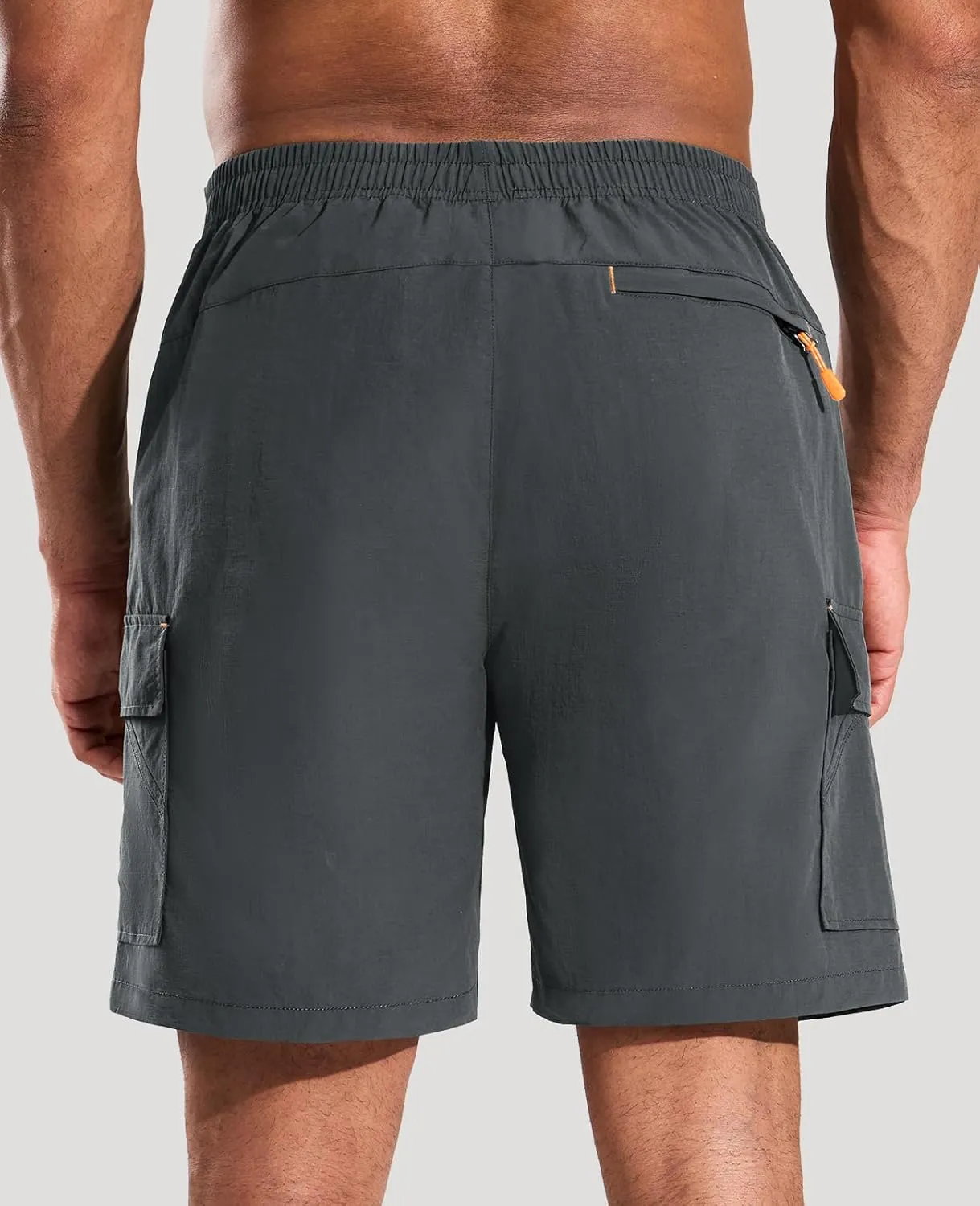 Haimont Men's Hiking Cargo Shorts 7 Inch with Zipper Pockets Quick Dry Lightweight Outdoor Camping Travel, Water Resistant