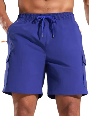 Haimont Men's Hiking Cargo Shorts 7 Inch with Zipper Pockets Quick Dry Lightweight Outdoor Camping Travel, Water Resistant