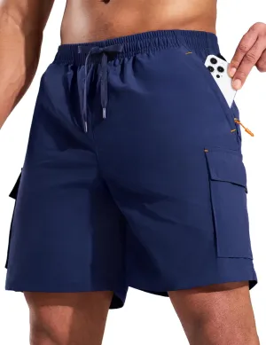 Haimont Men's Hiking Cargo Shorts 7 Inch with Zipper Pockets Quick Dry Lightweight Outdoor Camping Travel, Water Resistant