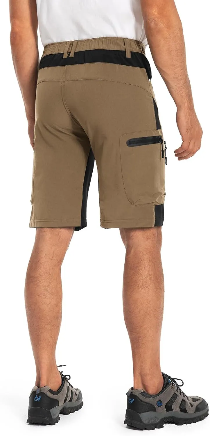 Hiauspor Mens Hiking Cargo Shorts Lightweight Water-Resistant Quick Dry Stretch for Casual Golf Fishing Tactical Bike Outdoor