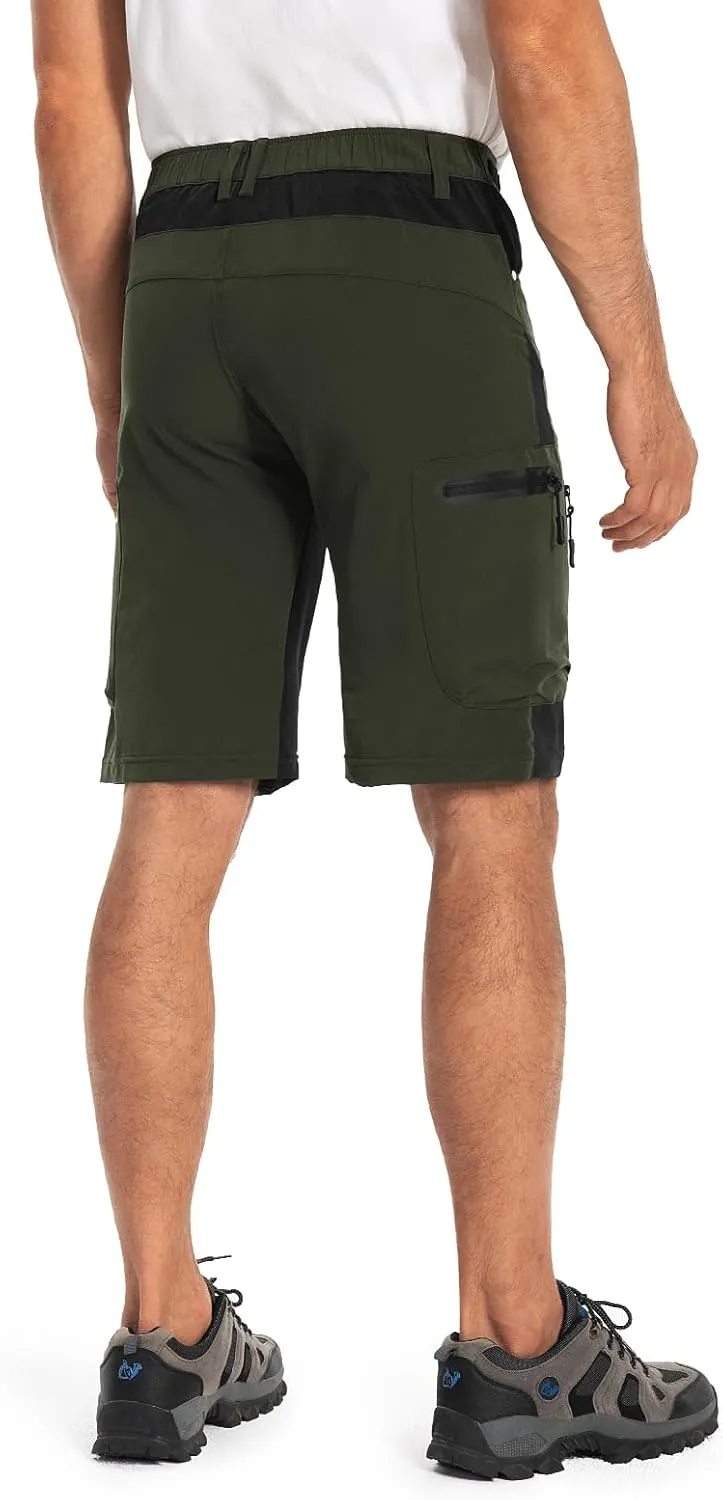 Hiauspor Mens Hiking Cargo Shorts Lightweight Water-Resistant Quick Dry Stretch for Casual Golf Fishing Tactical Bike Outdoor