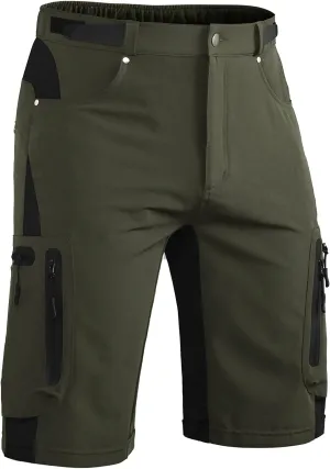 Hiauspor Mens Hiking Cargo Shorts Lightweight Water-Resistant Quick Dry Stretch for Casual Golf Fishing Tactical Bike Outdoor