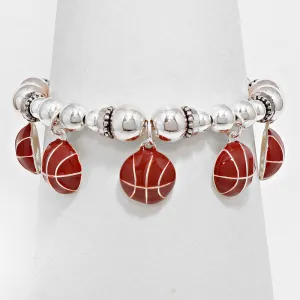 iLLASPARKZ Enamel Basketball Ball Stretch Bracelet