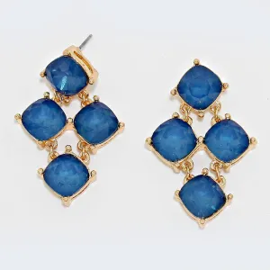 iLLASPARKZ Gemstone Opal Chandelier Evening Earrings
