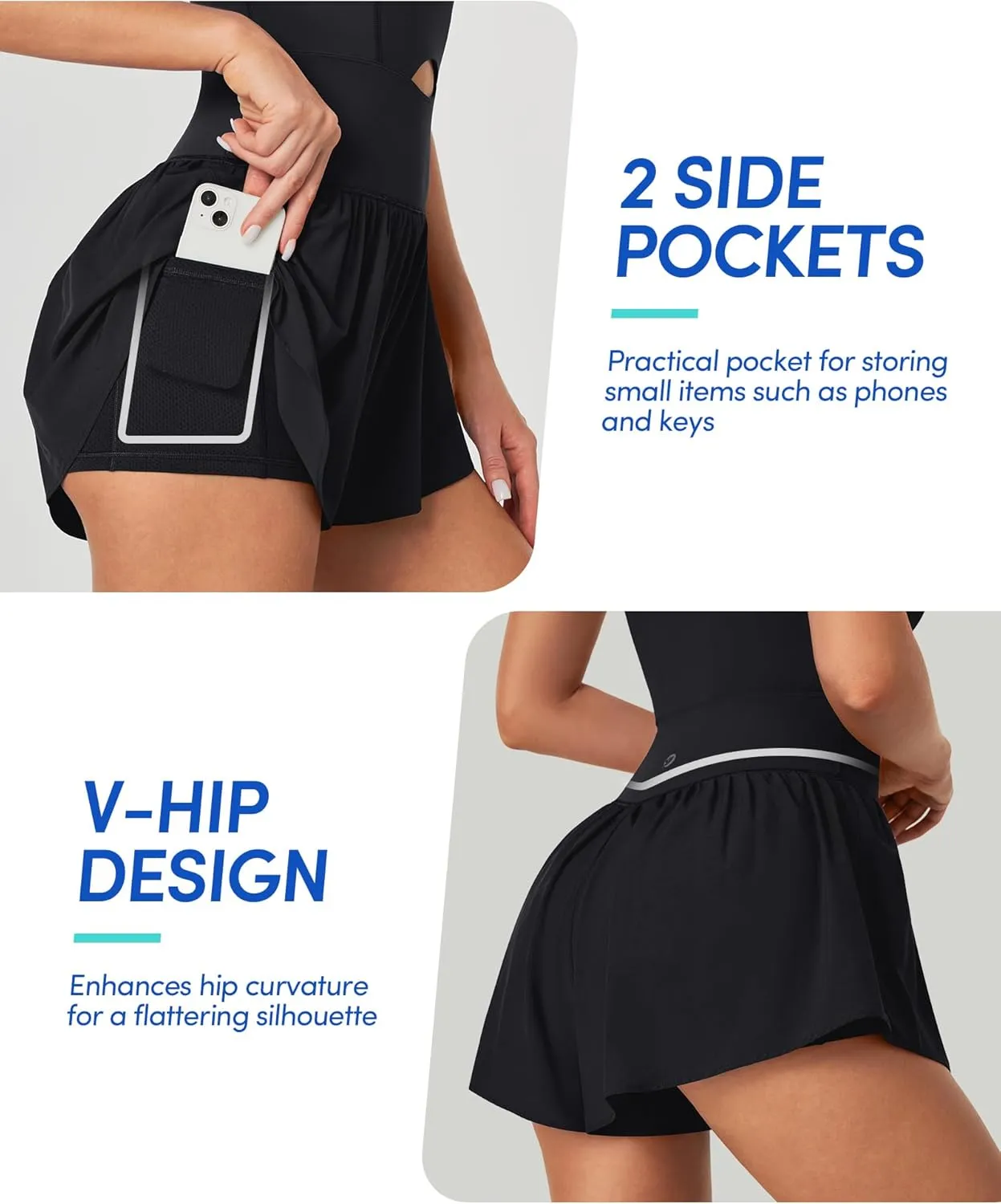 IUGA Workout Romper Tummy Control Padded Athletic Romper with Shorts Running Onesie Jumpsuits Summer Outfits Set Gym Clothes