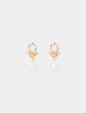 Kaya Knot Pearl Earrings