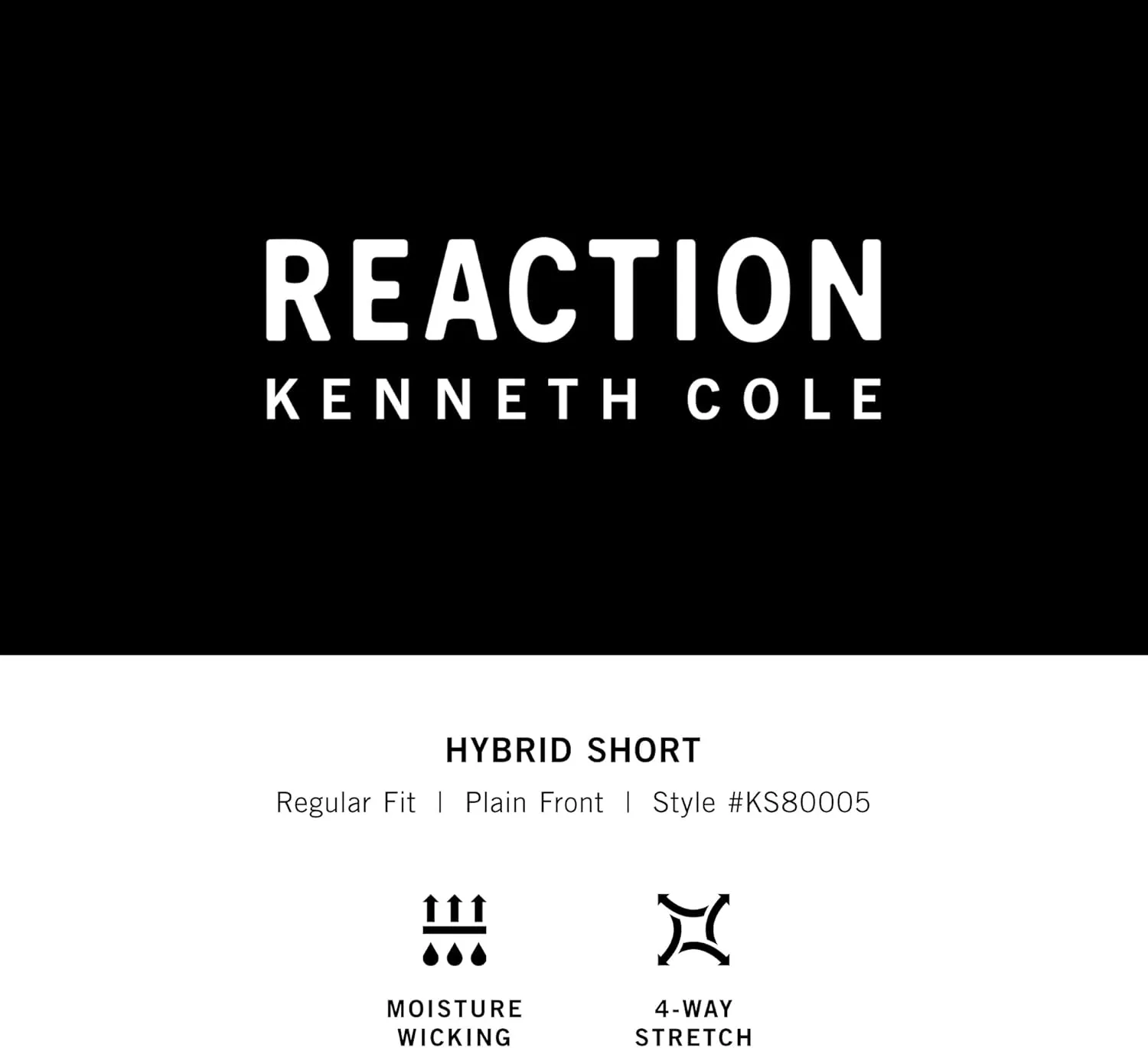 Kenneth Cole REACTION Men's Lightweight Hybrid Stretch Performance Shorts-7 and 9 Inch Inseams