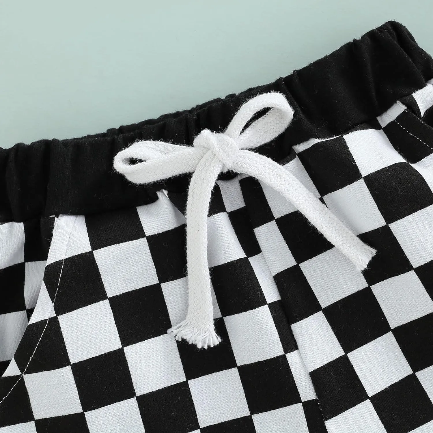 Lamuusaa Boys Newborn Toddler Summer Cotton Plaid Jogger Shorts Elastic Waist Casual Short Pants 0-3T