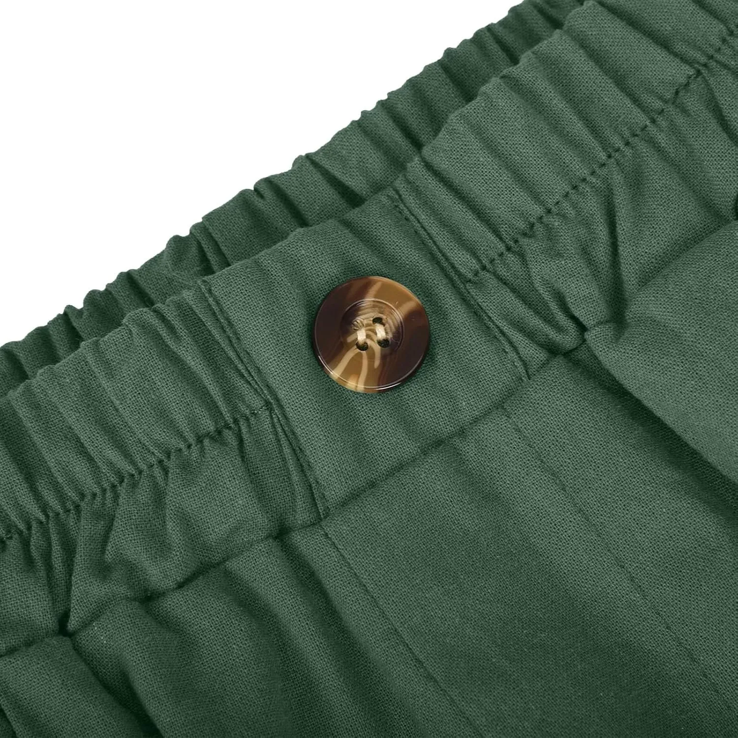 Linen Shorts for Women 2025 Summer Casual Wide Leg Pants Drawstring High Waist Bermuda Pants with Pockets Casual Beach Shorts