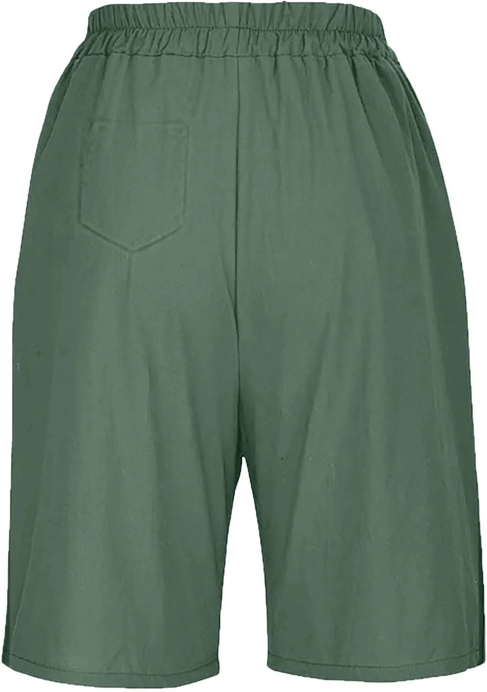 Linen Shorts for Women 2025 Summer Casual Wide Leg Pants Drawstring High Waist Bermuda Pants with Pockets Casual Beach Shorts