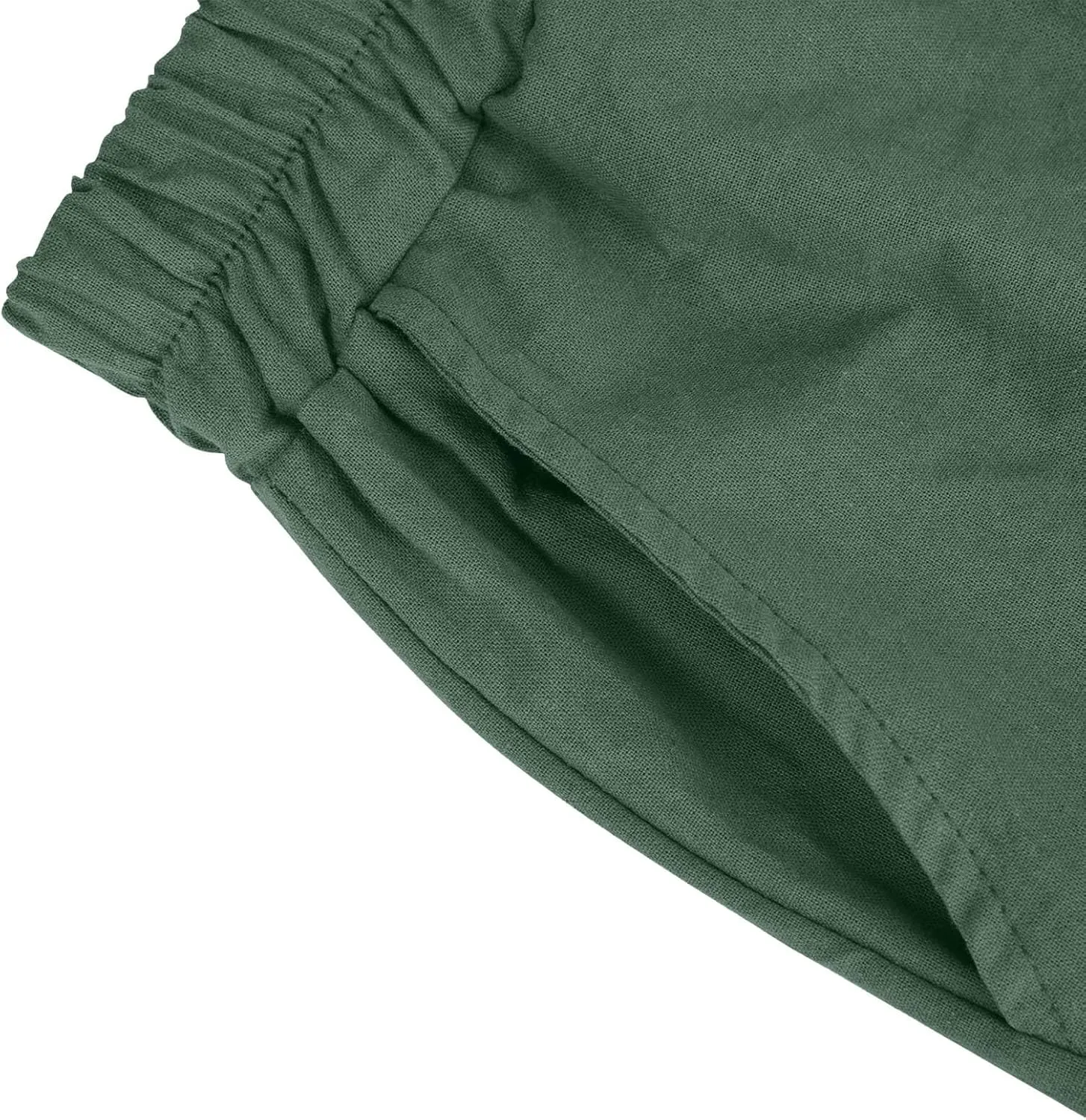 Linen Shorts for Women 2025 Summer Casual Wide Leg Pants Drawstring High Waist Bermuda Pants with Pockets Casual Beach Shorts