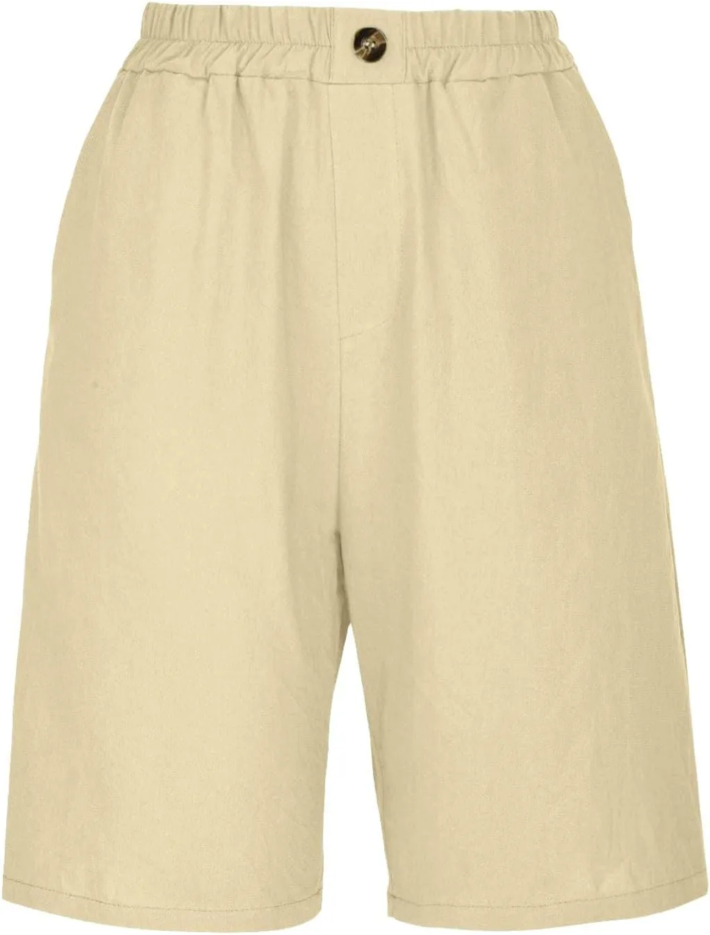 Linen Shorts for Women 2025 Summer Casual Wide Leg Pants Drawstring High Waist Bermuda Pants with Pockets Casual Beach Shorts