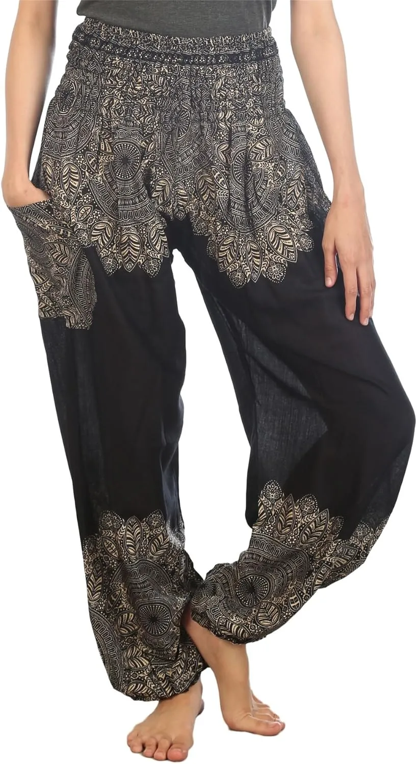 LOFBAZ Harem Boho Pants for Women Yoga S-4XL Plus Hippie Clothing PJ