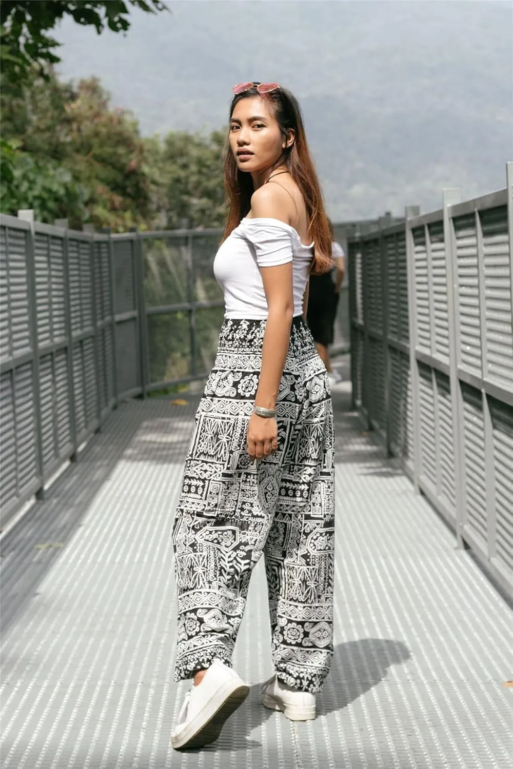 LOFBAZ Harem Boho Pants for Women Yoga S-4XL Plus Hippie Clothing PJ