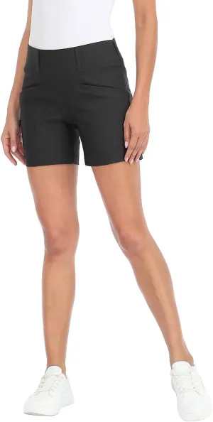 LRD Womens Golf Shorts 5 Inch Inseam Quick Dry Elastic Hiking Short with Pockets
