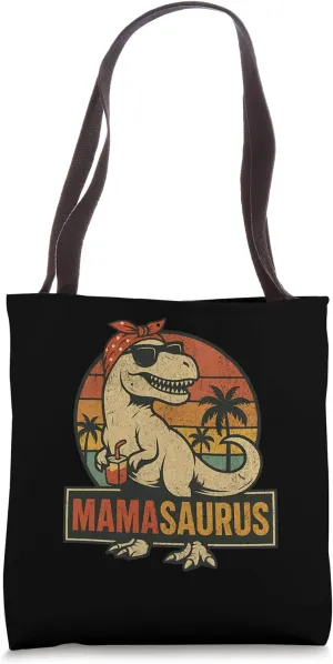 Mamasaurus T Rex Dinosaur Funny Mother's Day Mom Mommy Tote Bag