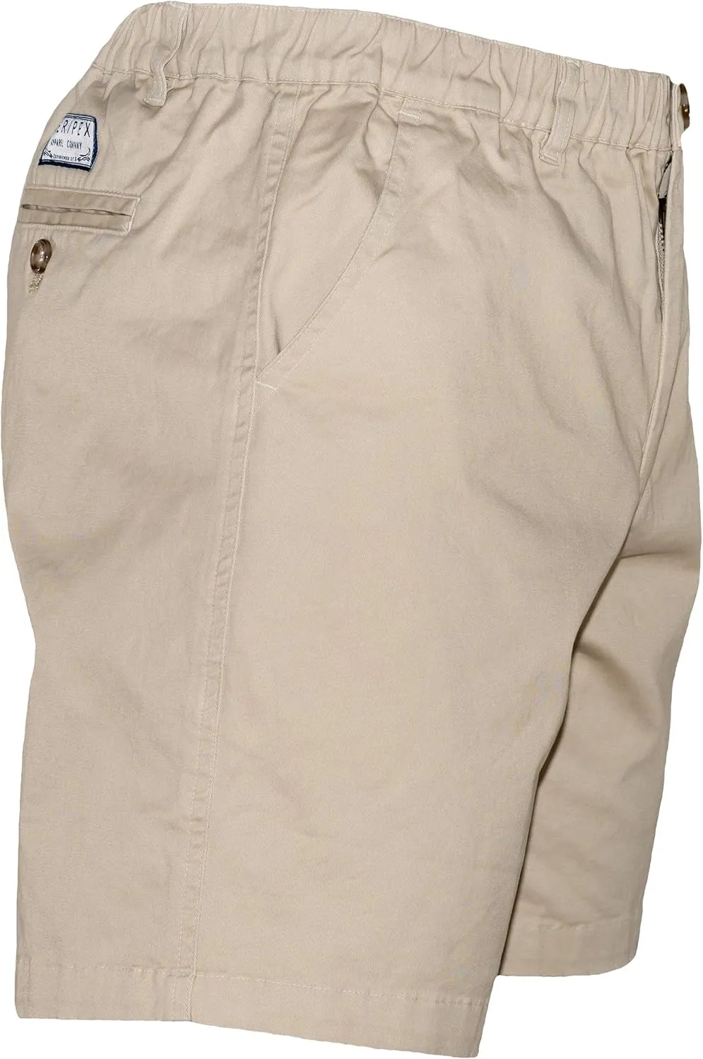 Men's 7" Inseam Elastic-Waist Casual Short Shorts 4-Way Stretch