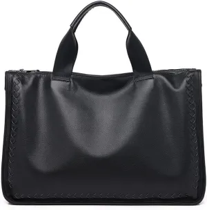 Men's Bag Business Shoulder Men's Handbag Computer Bag Briefcase Woven Crossbody Bag Men's Leather Bag
