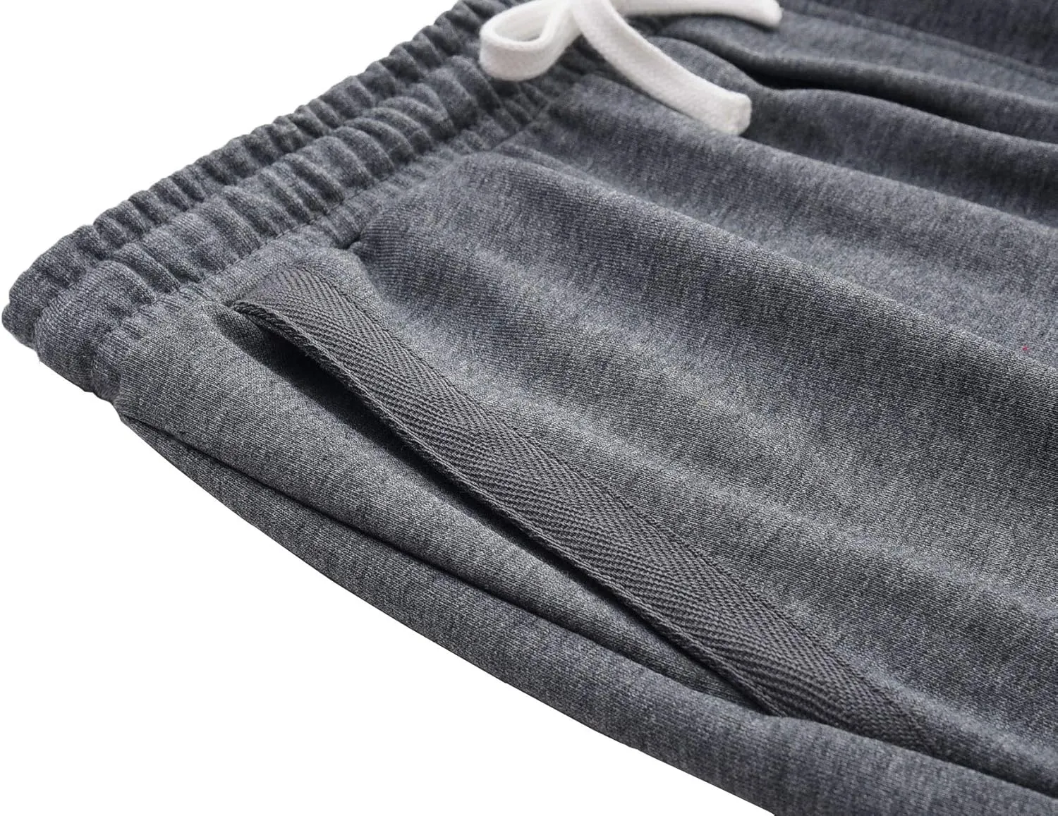 Mens Casual Cotton Knit Short Drawstring Elastic Jogger Gym Shorts