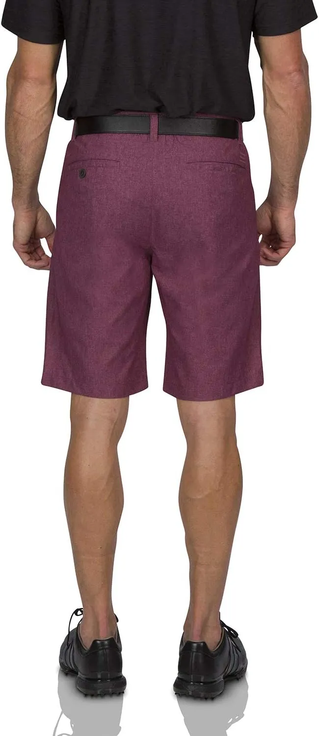 Mens Dry Fit Golf Shorts 10 in Inseam - Quick Dry Casual Chinos w/Elastic Waist