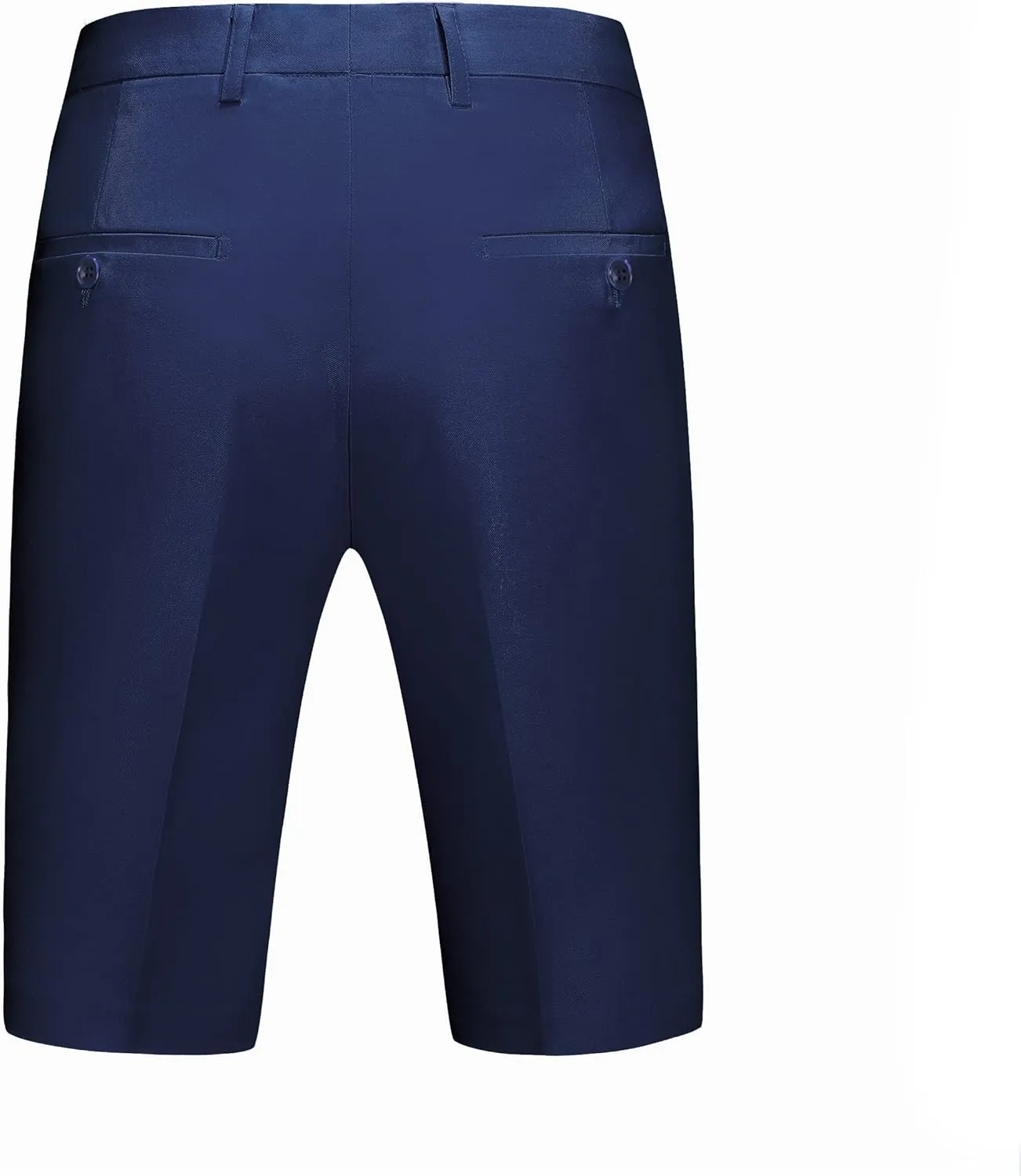 Men's Flat Front Pleat Dress Shorts for Golf, Casual and Formal Wear 9" Inseam