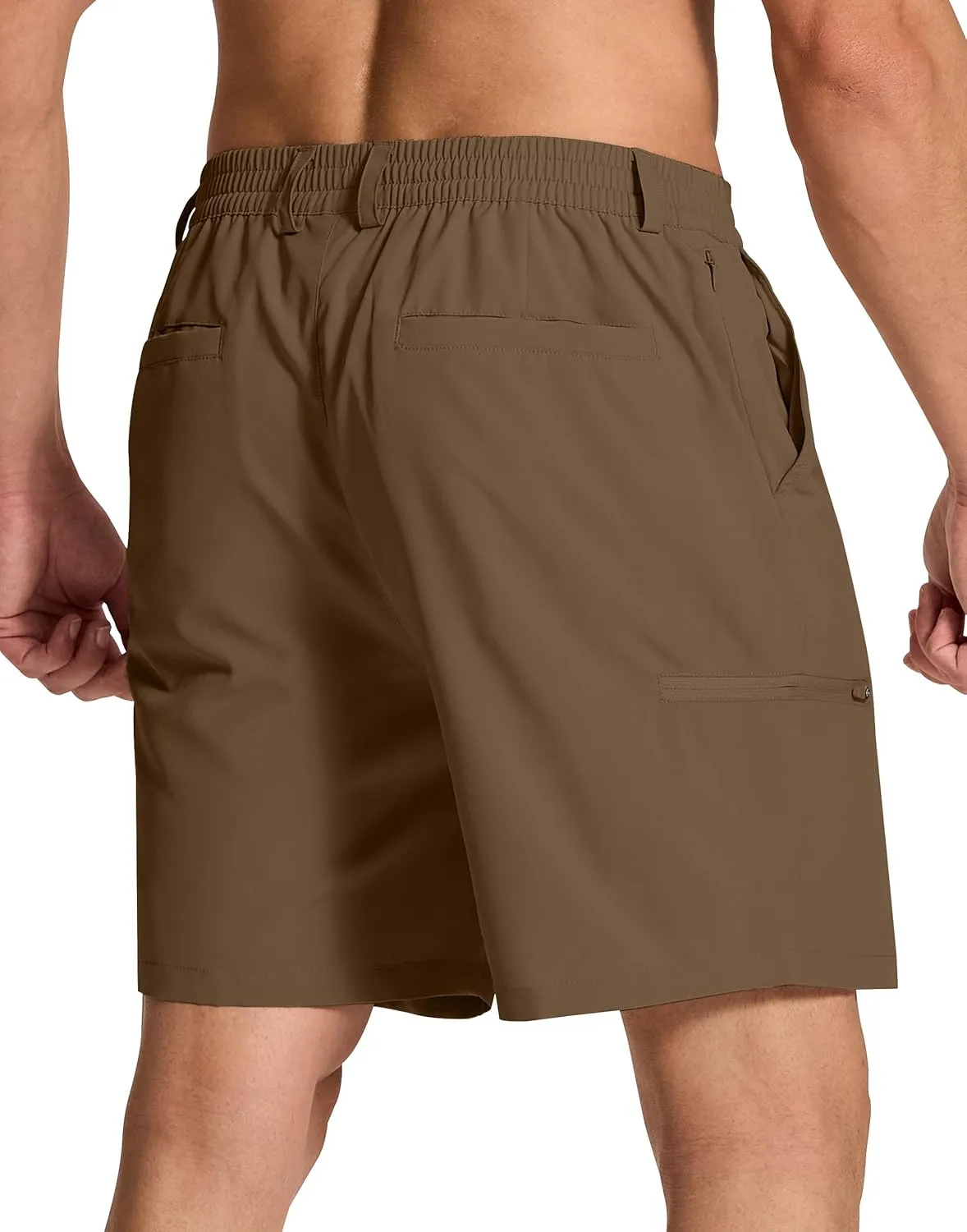 Mens Stretch Golf Shorts with 6 Pockets Dry Fit 7 Inch Inseam Lightweight Dress for Hiking Work Casual