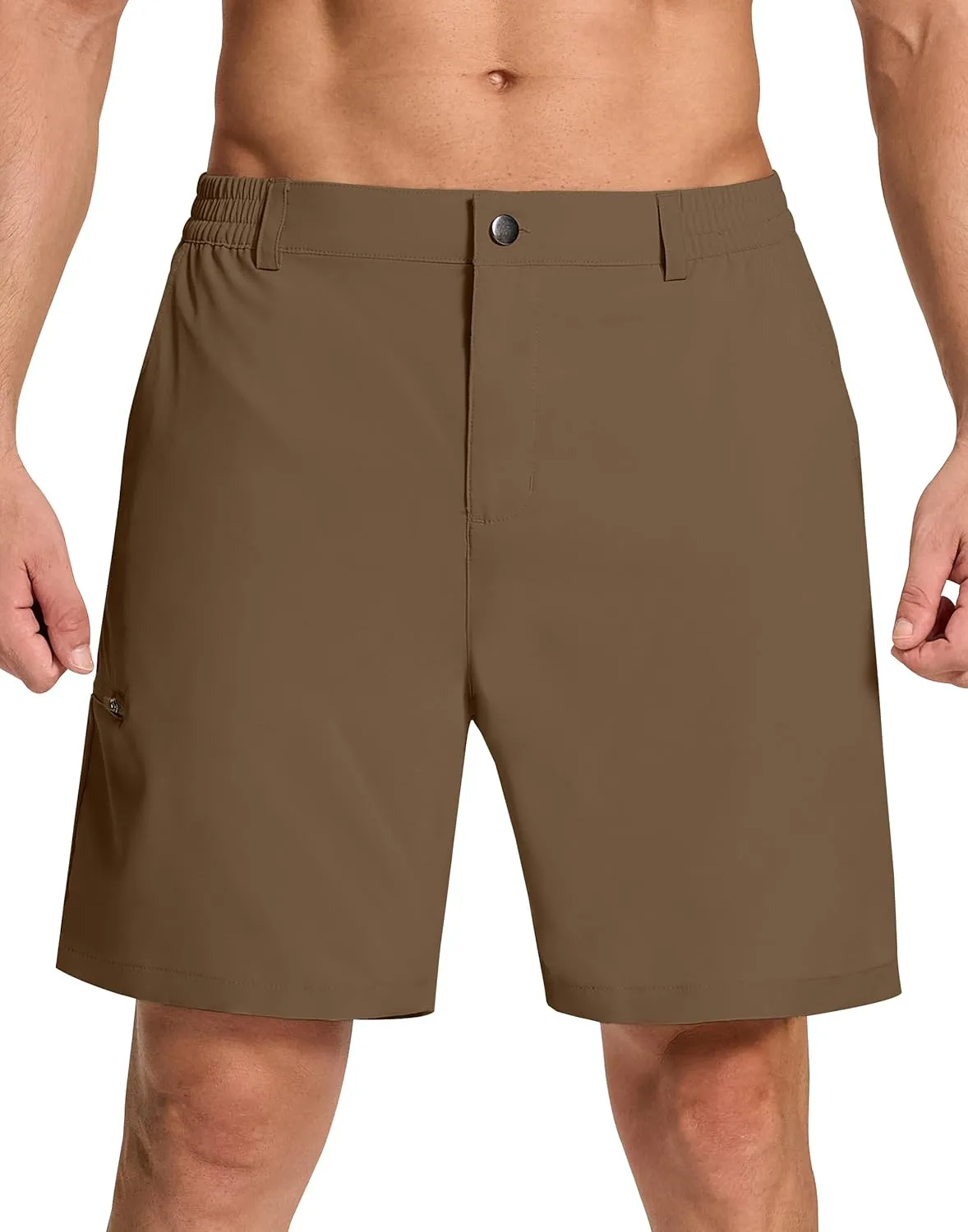 Mens Stretch Golf Shorts with 6 Pockets Dry Fit 7 Inch Inseam Lightweight Dress for Hiking Work Casual