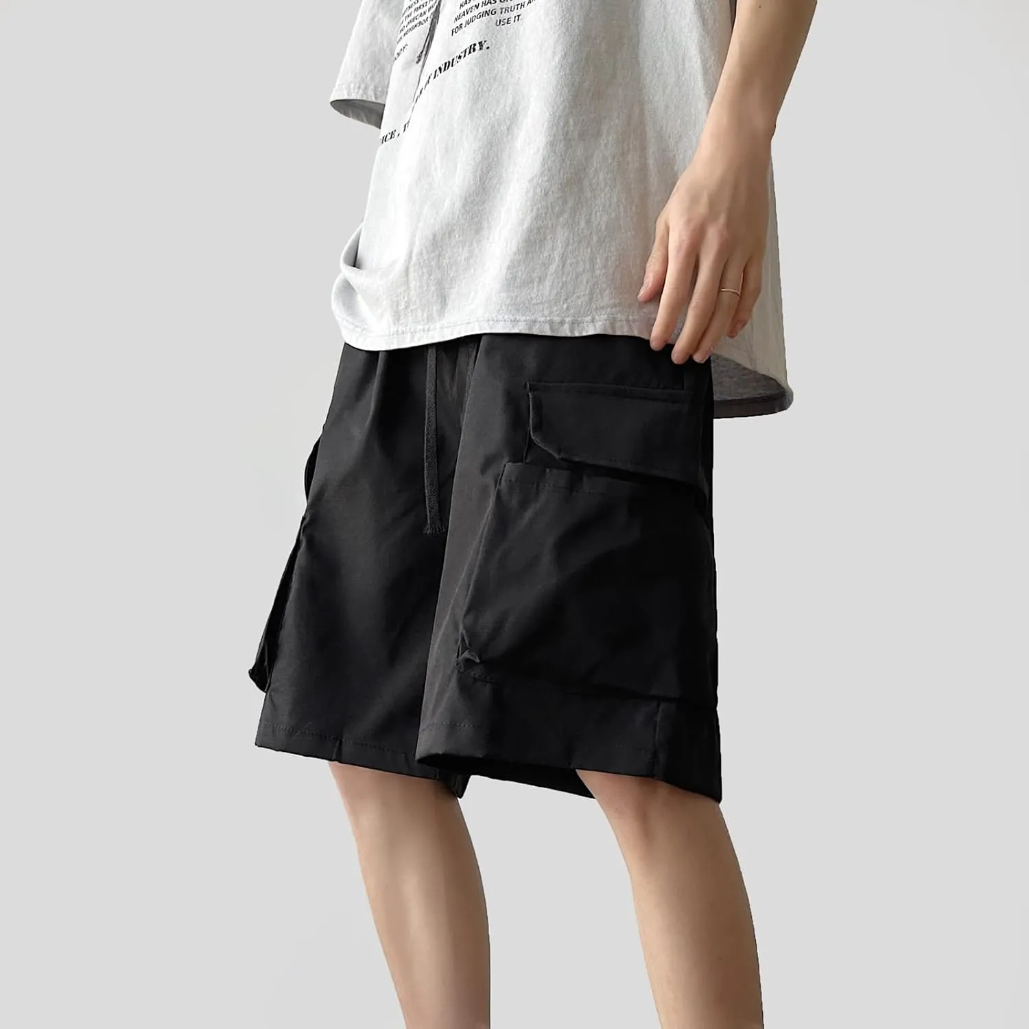 Men's Summer Outdoor Cargo Shorts Casual Hiking Baggy Relaxed Fit Lightweight Work Short Pants with Pockets