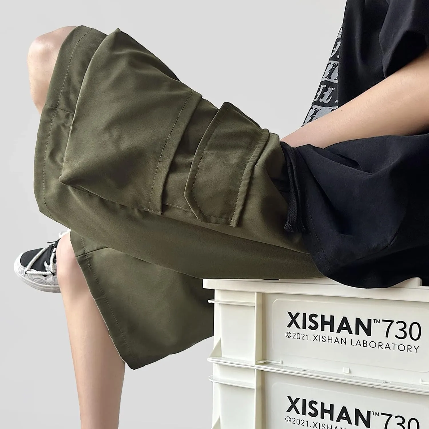 Men's Summer Outdoor Cargo Shorts Casual Hiking Baggy Relaxed Fit Lightweight Work Short Pants with Pockets