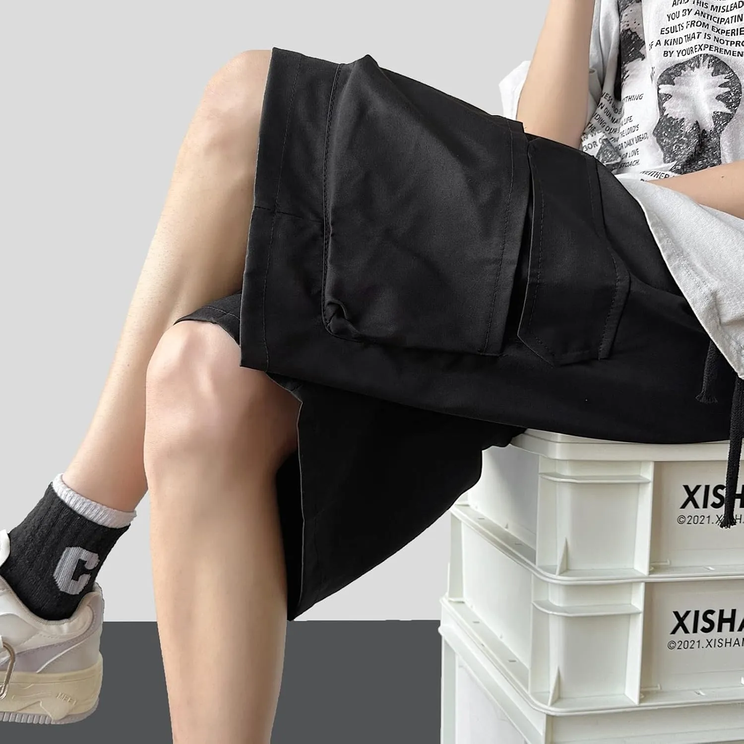 Men's Summer Outdoor Cargo Shorts Casual Hiking Baggy Relaxed Fit Lightweight Work Short Pants with Pockets