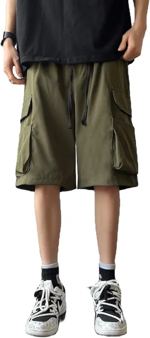 Men's Summer Outdoor Cargo Shorts Casual Hiking Baggy Relaxed Fit Lightweight Work Short Pants with Pockets