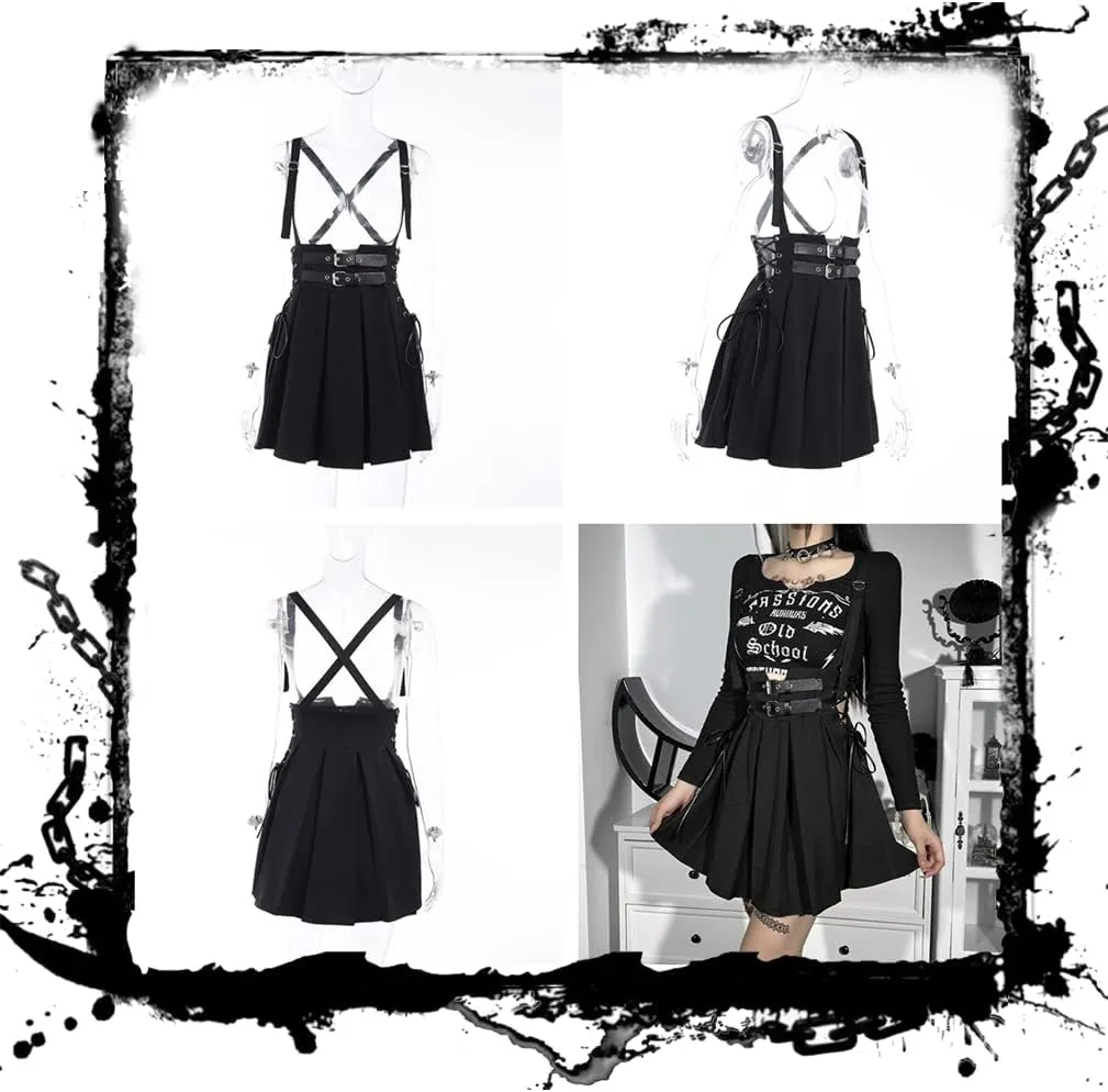 Mini Skirt Y2k Pleated Skirts Alt Aesthetic Goth Fairycore Skirts High Waist