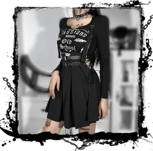 Mini Skirt Y2k Pleated Skirts Alt Aesthetic Goth Fairycore Skirts High Waist
