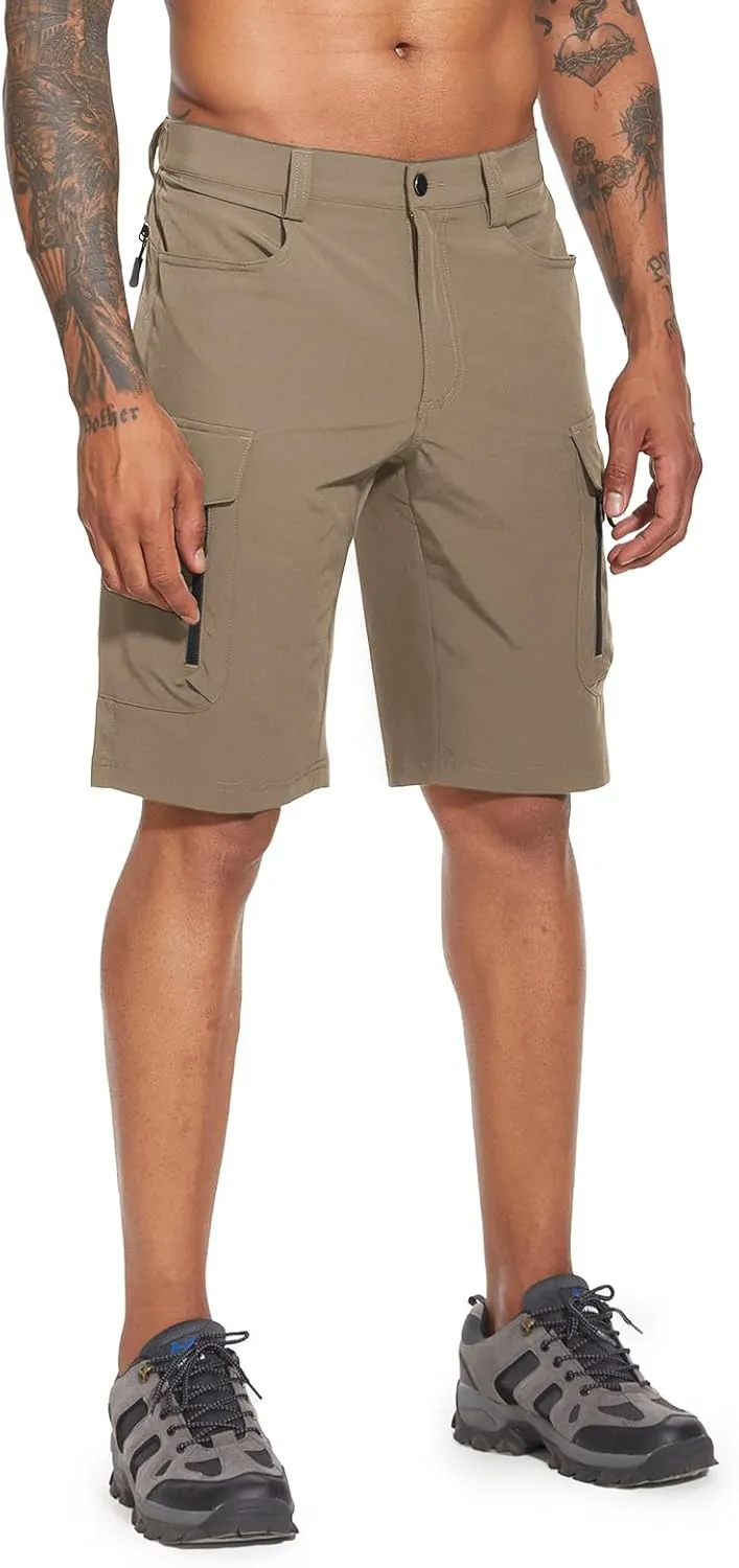 Moosehill Men's Hiking Cargo Shorts with 7 Pockets Quick Dry for Casual Work