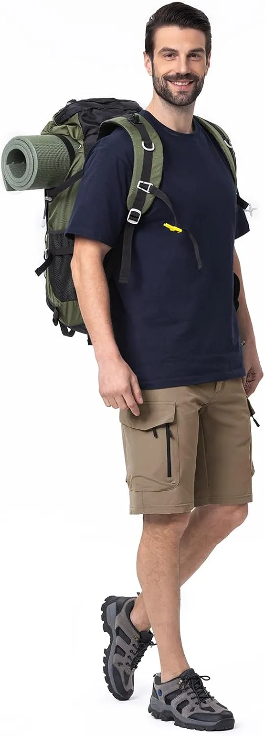 Moosehill Men's Hiking Cargo Shorts with 7 Pockets Quick Dry for Casual Work