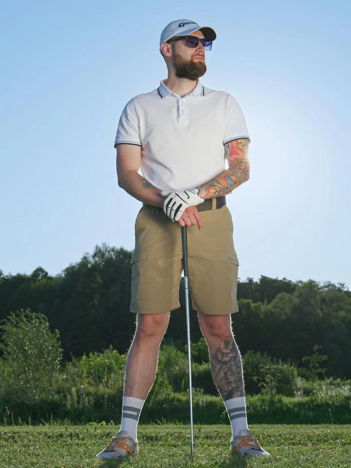 Mr.Stream Men's Hiking Relaxed Fit Golf Lounge Quick Drying Fishing Nylon Casual Shorts